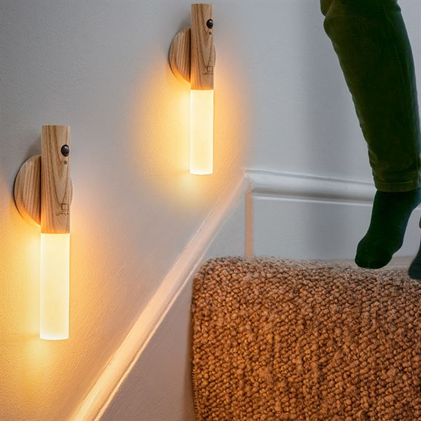 Gingko smart baton wall light - white ash lighting stairs