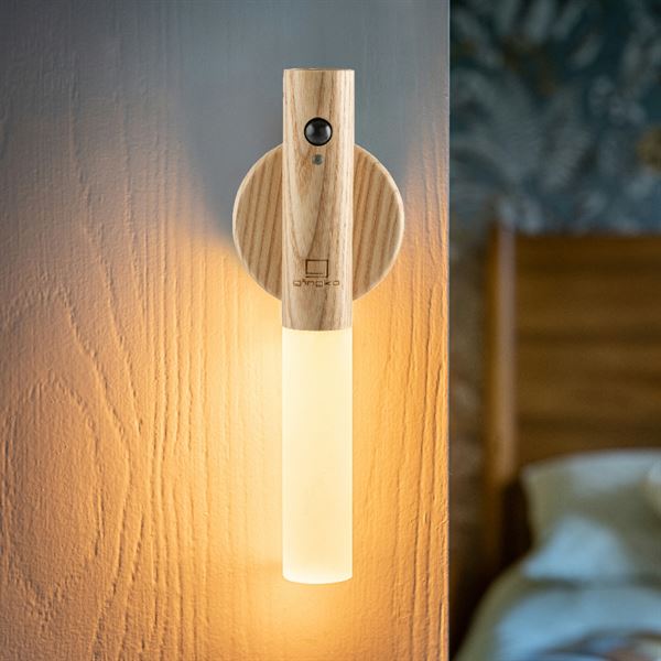 Gingko smart baton wall light - white ash mounted on wall