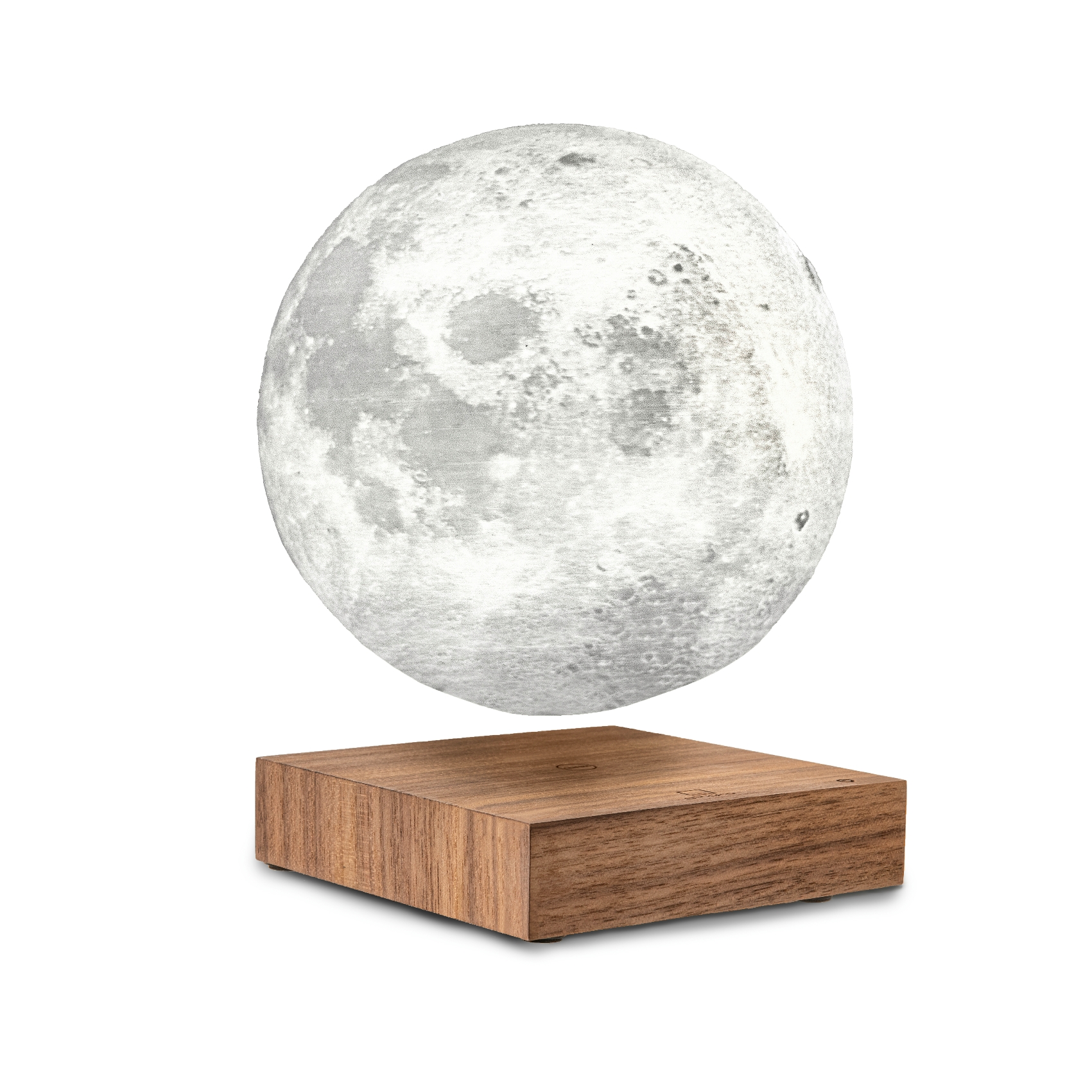 Gingko smart moon lamp walnut no background white light