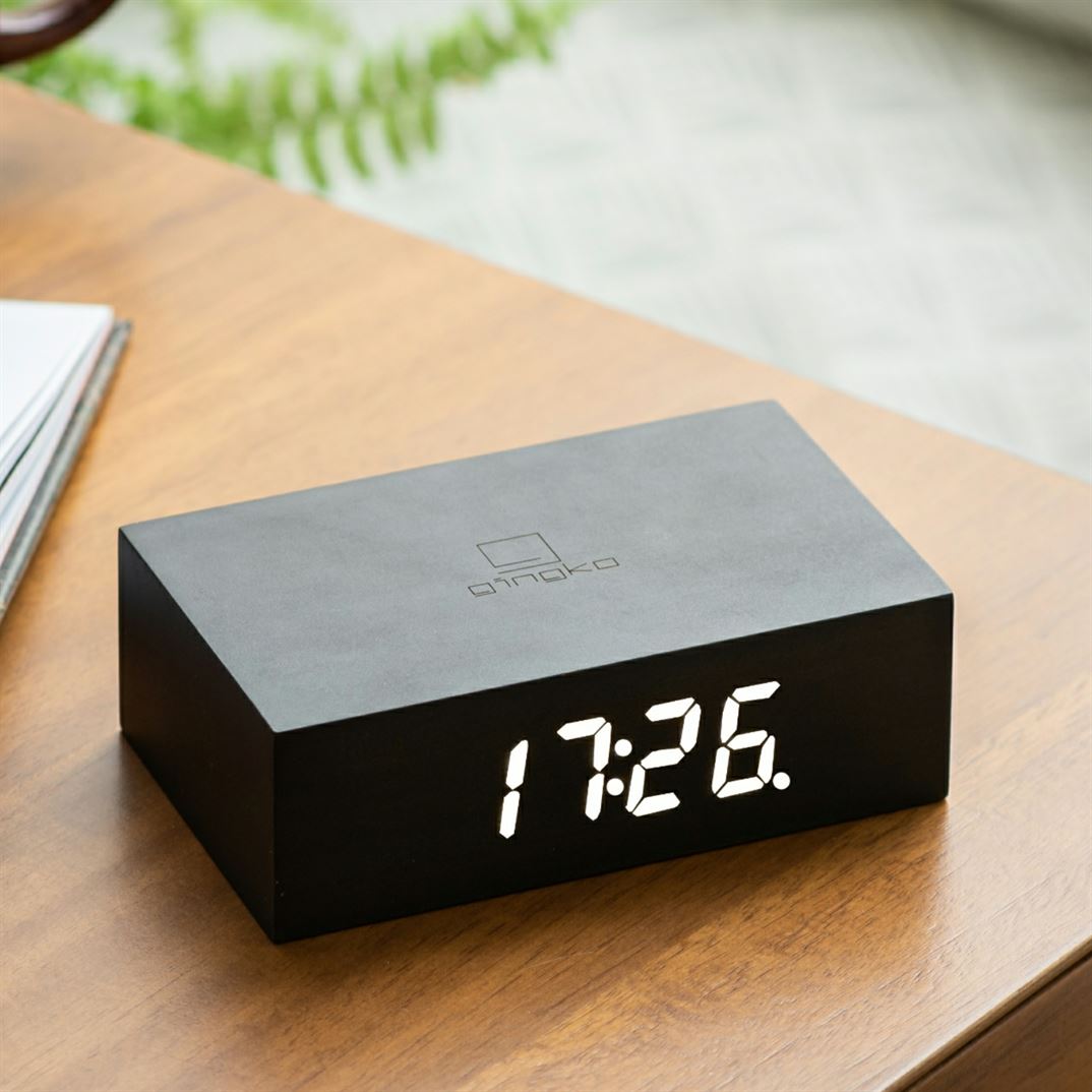 Gingko Flip Click Clock - Black