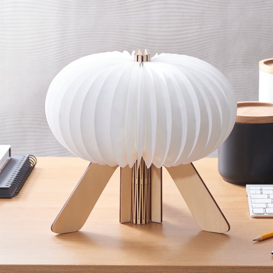Gingko R Space Lamp unlit on desk Gingko R Space Lamp unlit on desk