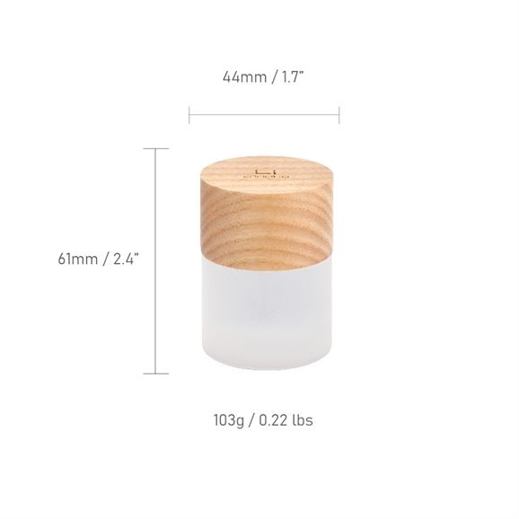 G026AH - Gingko Lemelia Light White Ash Lit Dimensions