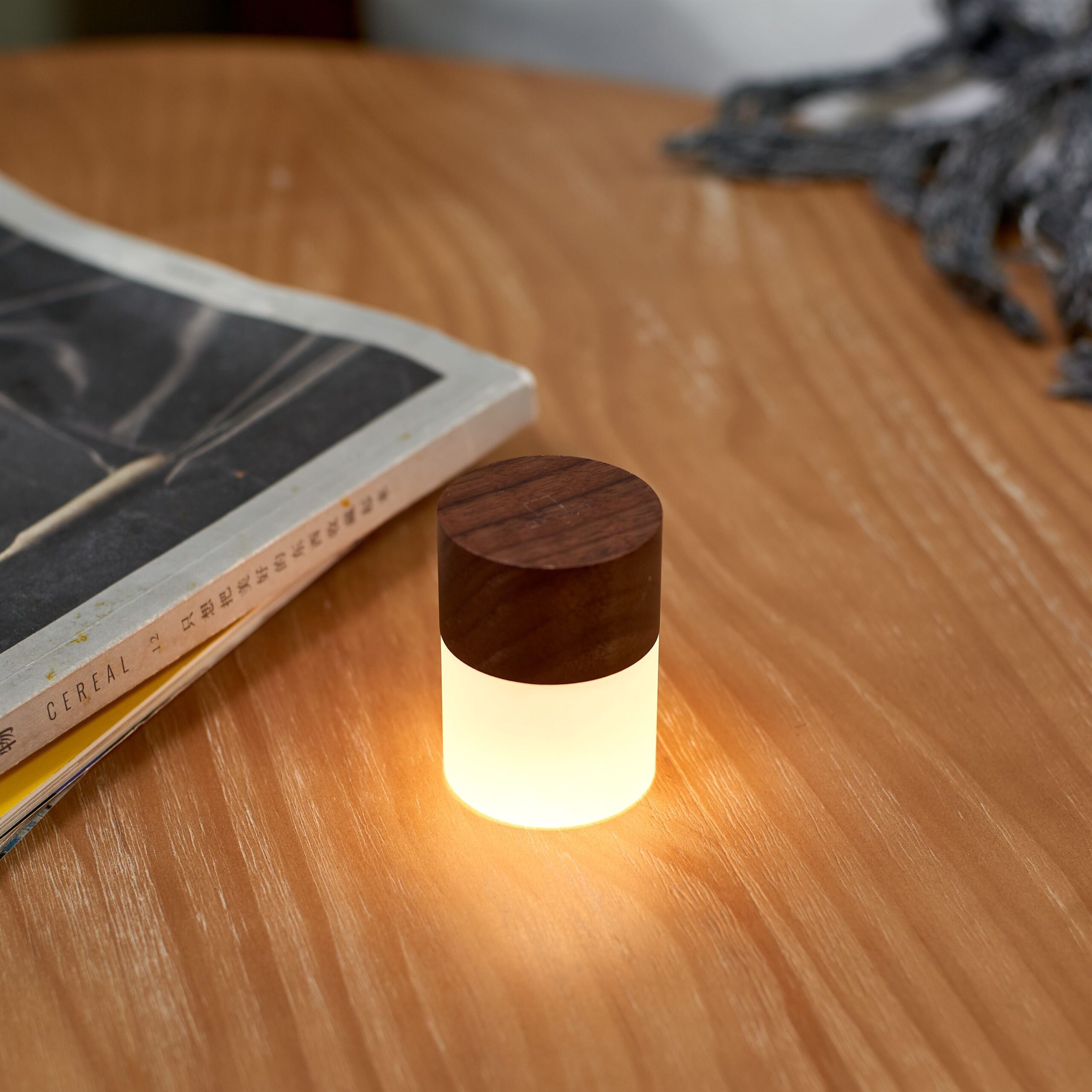 G026WT Gingko Lemelia Light Walnut on wooden table