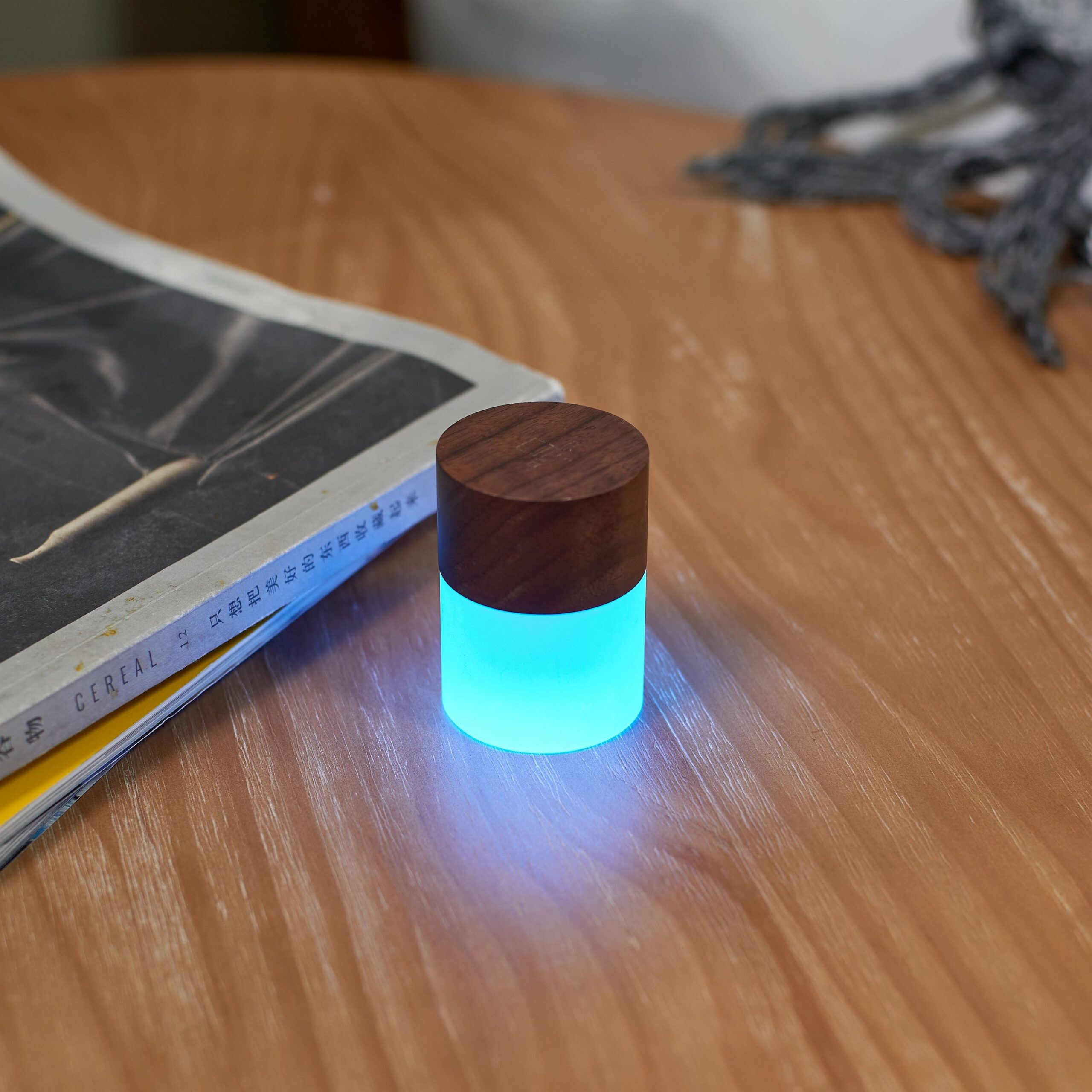 G026WT Lemelia Light Walnut Blue Light