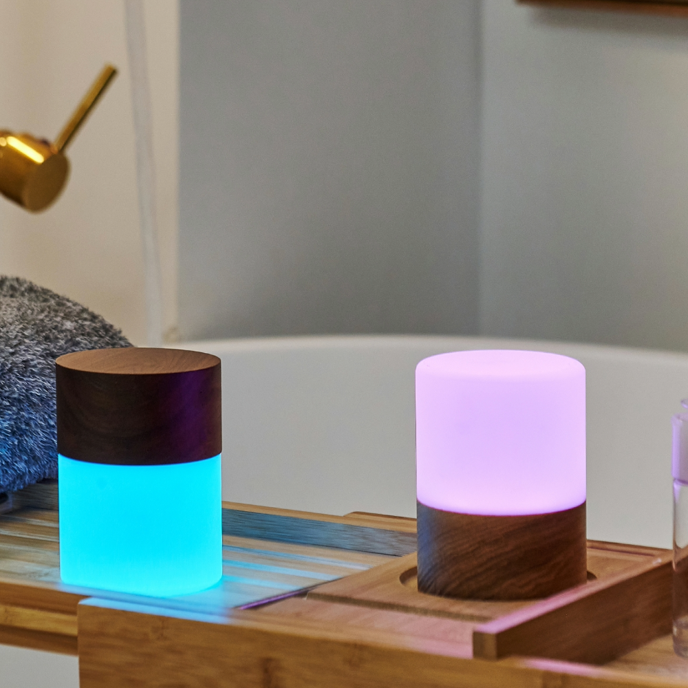 Gingko Design Large Walnut Lemelia Light blue and purple