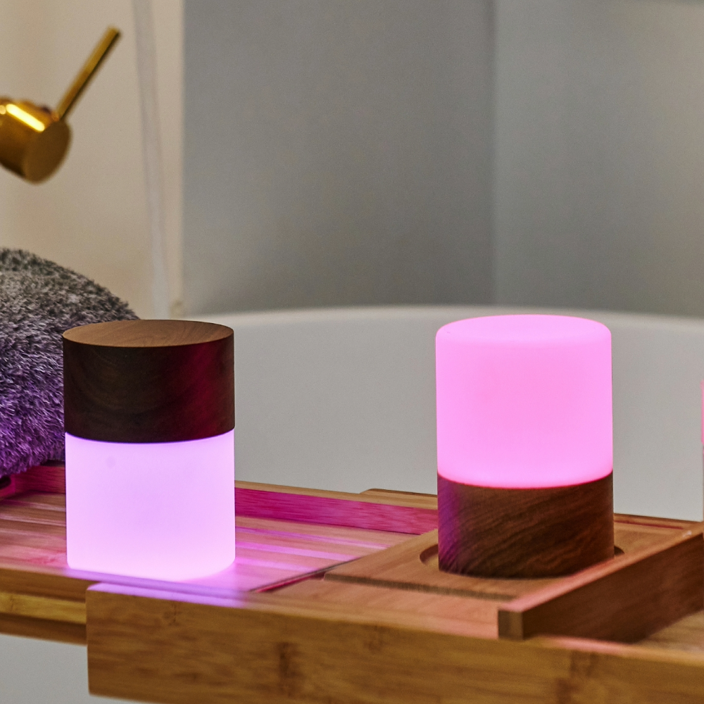 Gingko Design Large Walnut Lemelia Light purple and purple