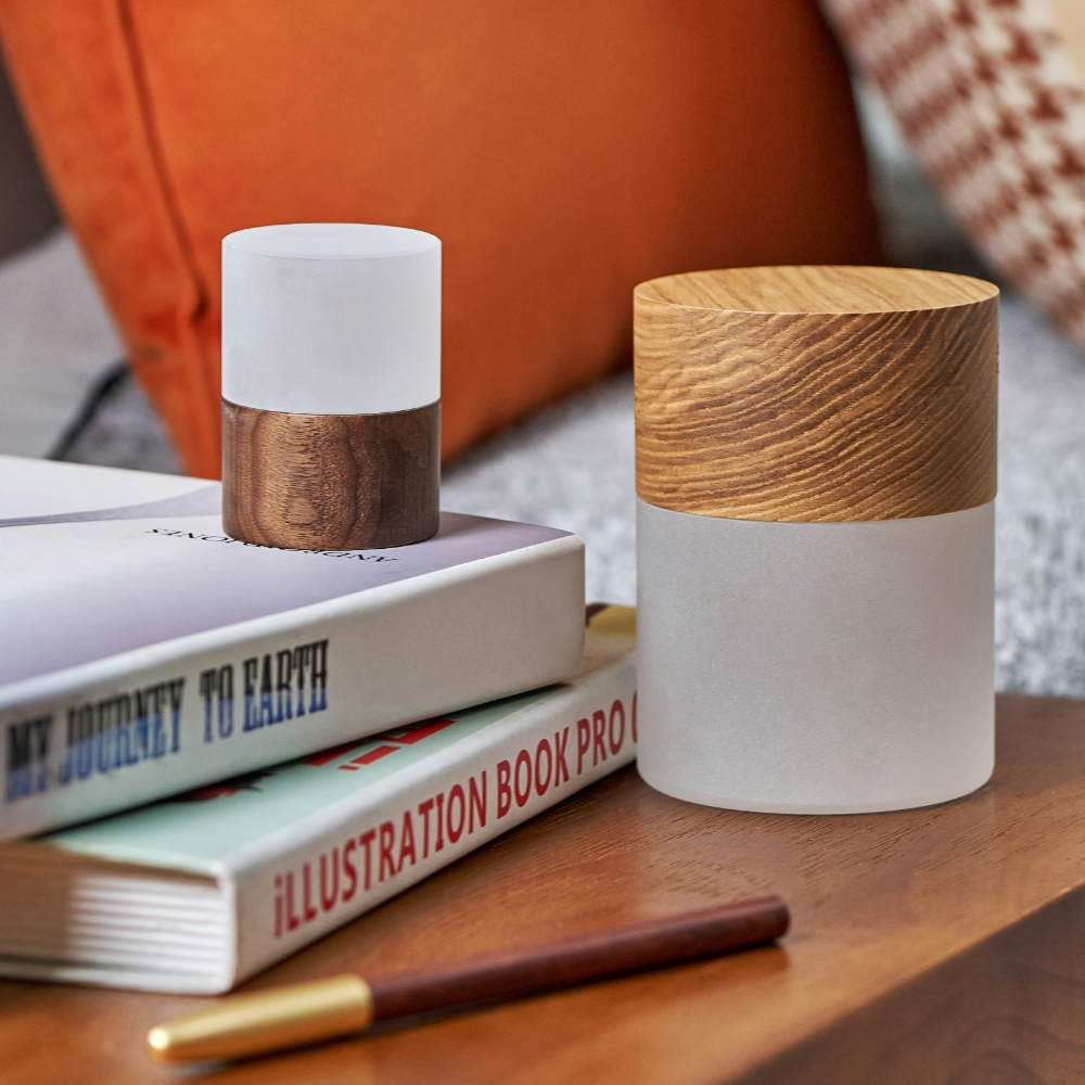 Gingko Design Large Walnut Lemelia Light turned off