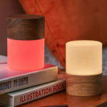 Gingko Design Large Walnut Lemelia Light soft wahite orange