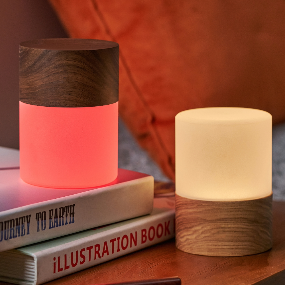 Gingko Design Large Walnut Lemelia Light soft wahite orange