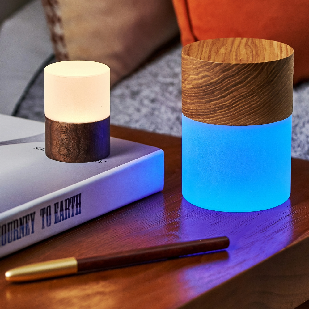 Gingko Design Large Walnut Lemelia Light white blue