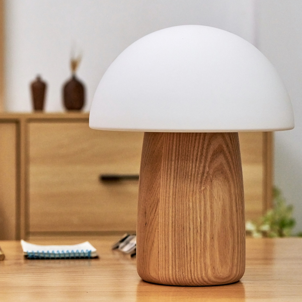 Gingko Alice Mushroom Light White Ash Unlit