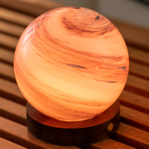 Gingko Astra Glass Light Polar Clouds orange light